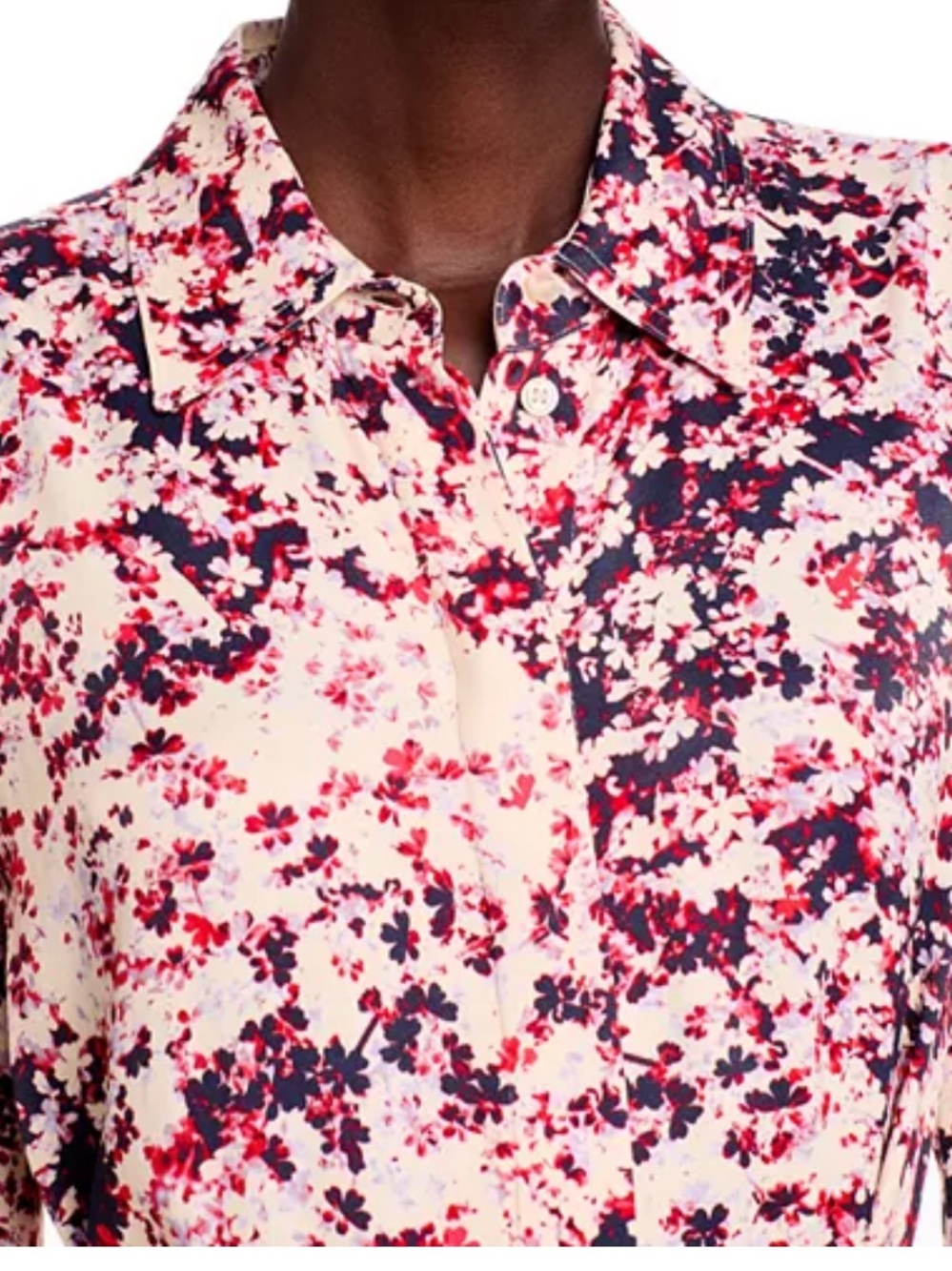 Boss Hugo Boss Sz 6 Dress Long Sleeve Floral Shirtdress Midi Classic Fall Luxury - Picture 3 of 14